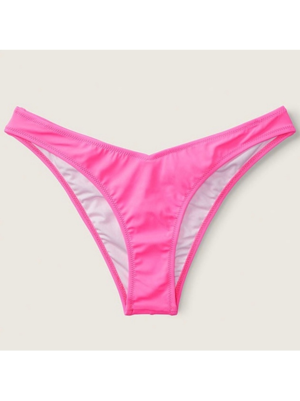 PINK VICTORIA'S SECRET VS V-Front Itsy Bikini Bottom in Radiant Rose 5YOM NWT - Picture 1 of 6